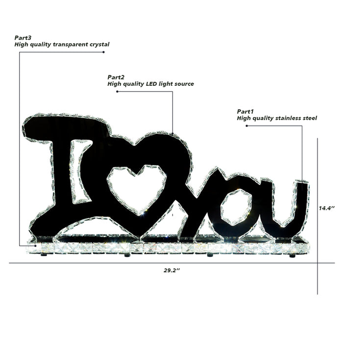 I Heart You Silver Led