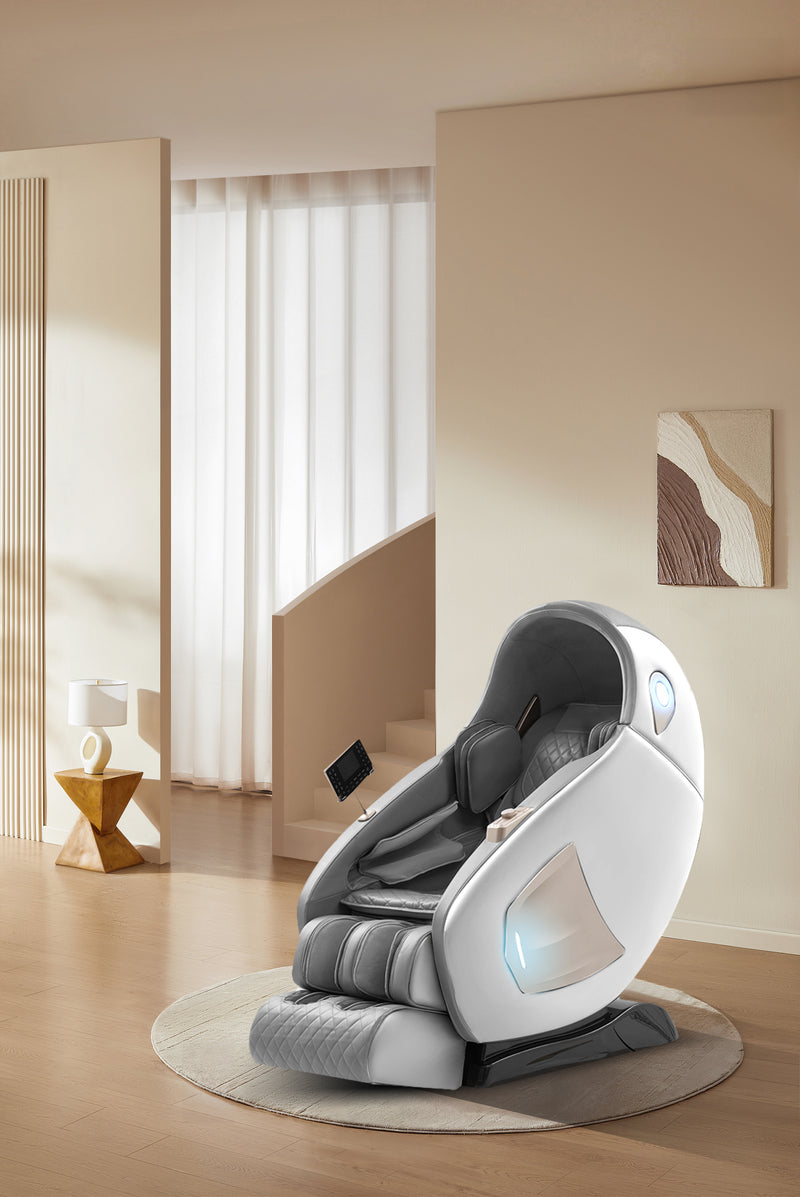 Jupiter Gray & White Massage Chair