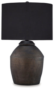 Naareman Metallic Black 2-Piece Table Lamp Set from Ashley - Lara Furniture