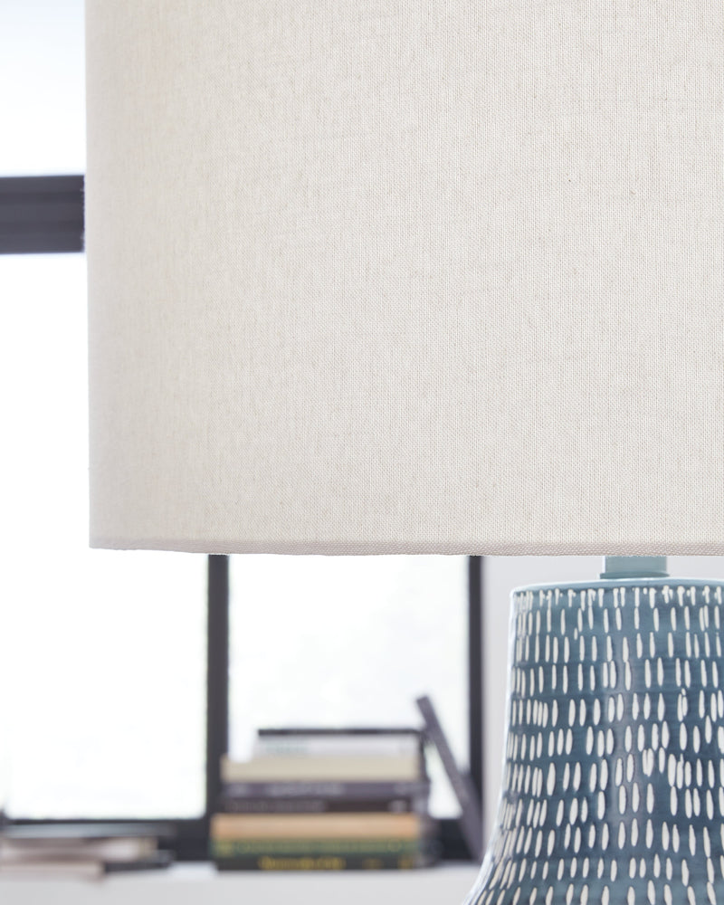 Schylarmont Antique Gray/White 2-Piece Table Lamp Set from Ashley - Lara Furniture