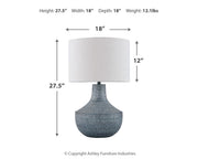 Schylarmont Antique Gray/White 2-Piece Table Lamp Set from Ashley - Lara Furniture