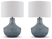 Schylarmont Antique Gray/White 2-Piece Table Lamp Set from Ashley - Lara Furniture