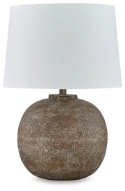 Neavesboro Antique Brown/White 2-Piece Table Lamp Set from Ashley - Lara Furniture