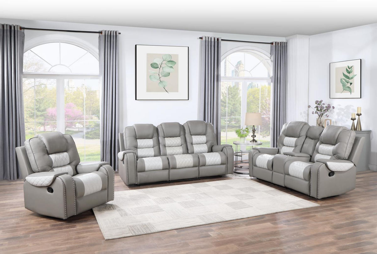 Harlow Grey Reclining Living Room Set — Lara Furniture