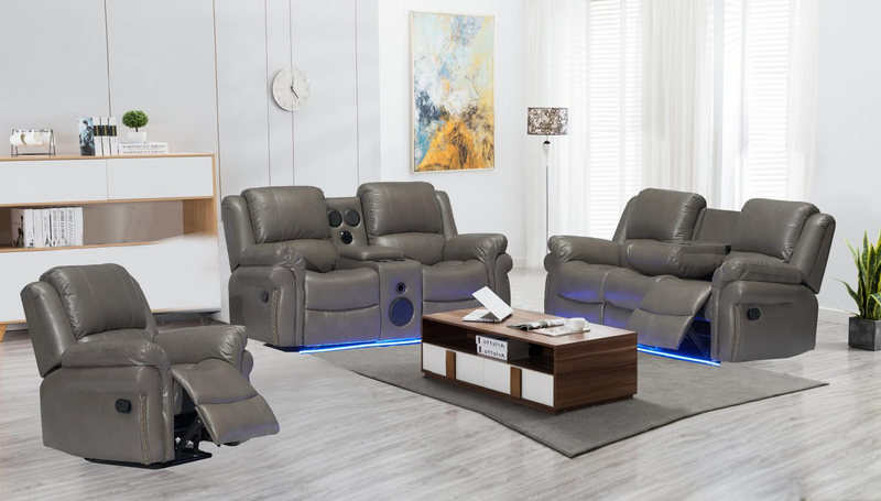Cesar Gray Reclining Living Room Set