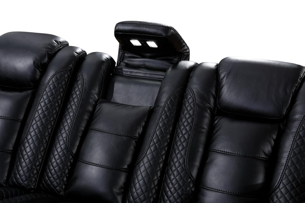 Zachary Black 3 Piece Power Sectional