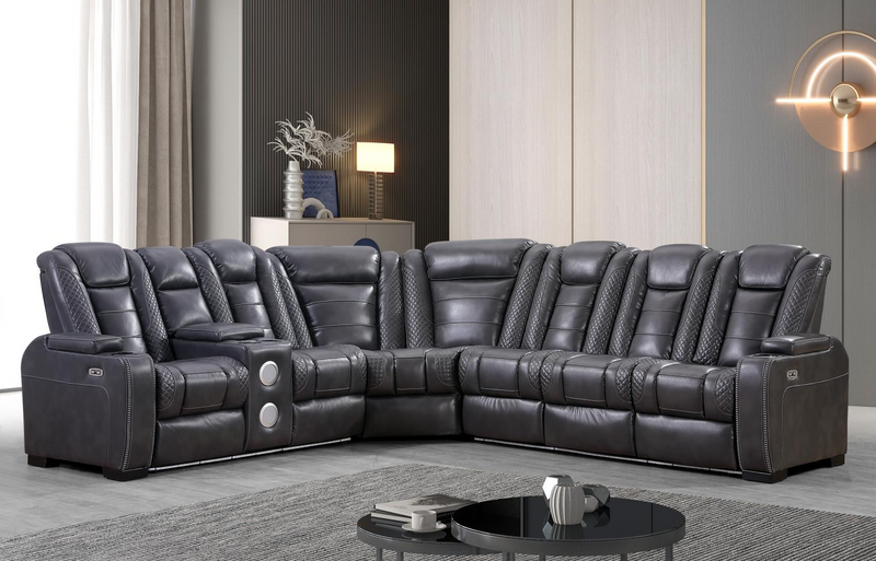 Zachary Gray 3 Piece Power Sectional