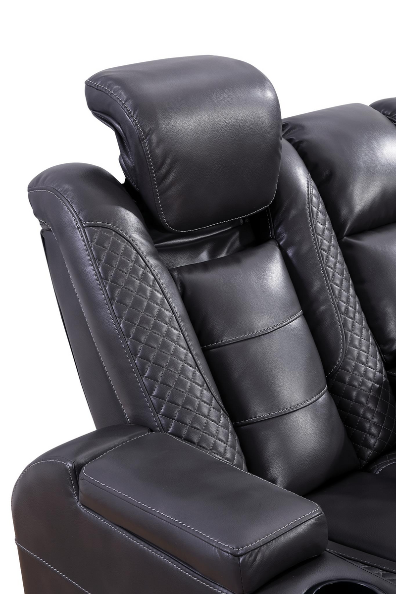 Zachary Gray 3 Piece Power Sectional