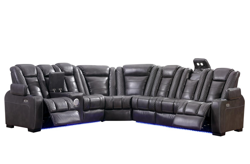 Zachary Gray 3 Piece Power Sectional