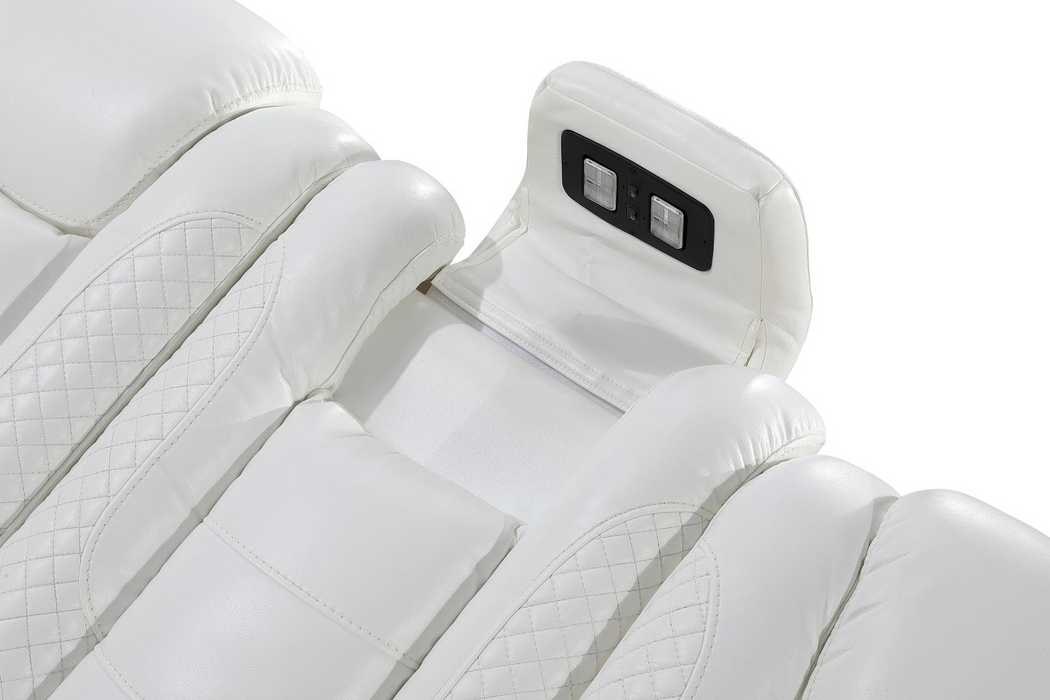 Zachary White 3 Piece Power Sectional