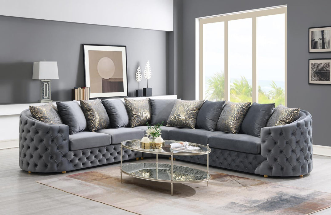Nyra Grey 3 Piece Sectional