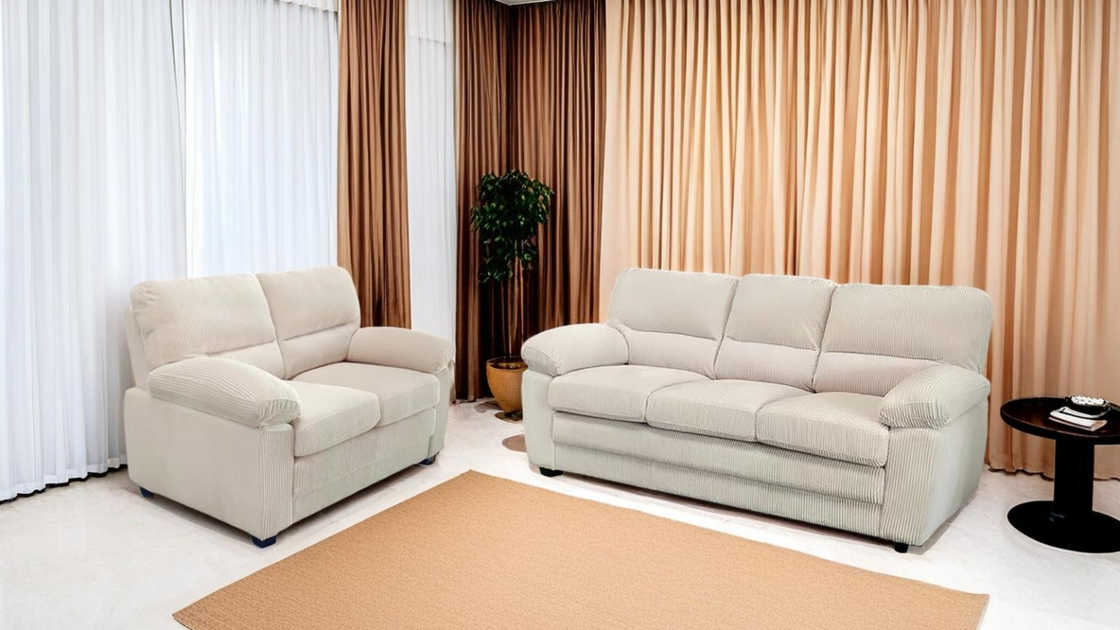 Paranto Beige Living Room Set ( Sofa & Loveseat)