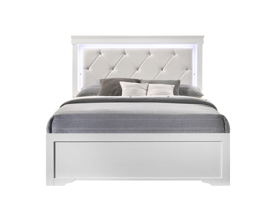 Nora White King Bed
