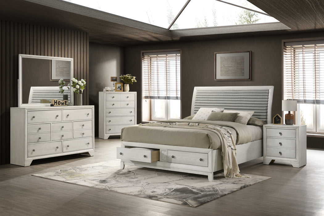 Olivia White Platform Bedroom Set