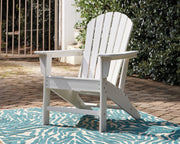 Sundown Treasure White Adirondack Chair with End Table from Ashley - Lara Furniture