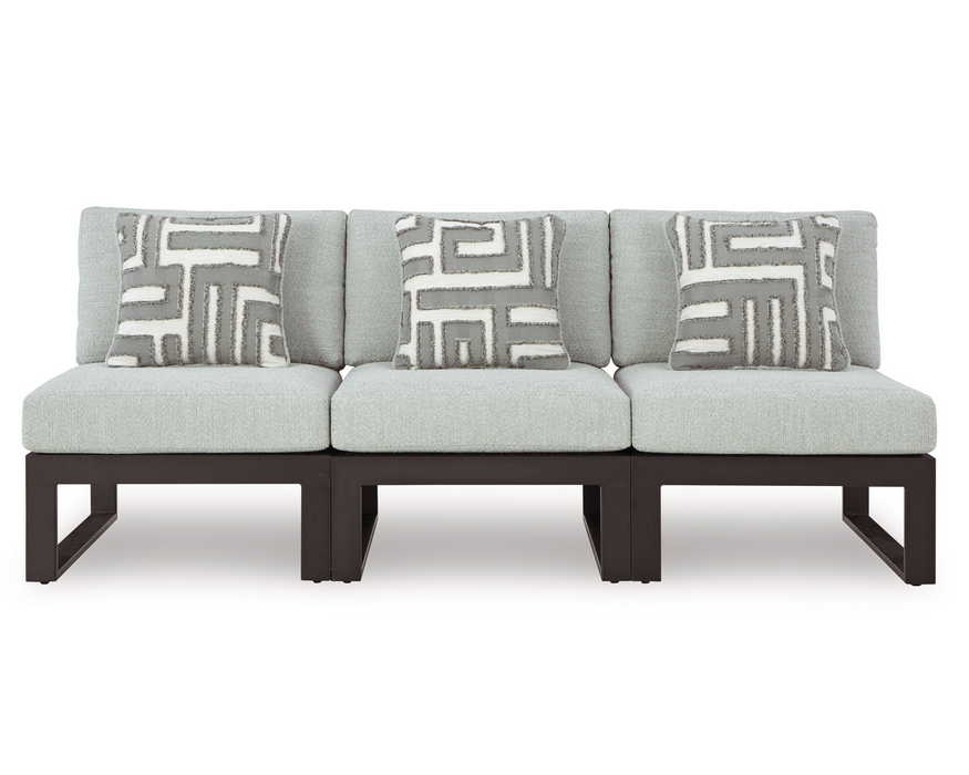 Beachloft 3-Piece Outdoor Black / Gray Sectional