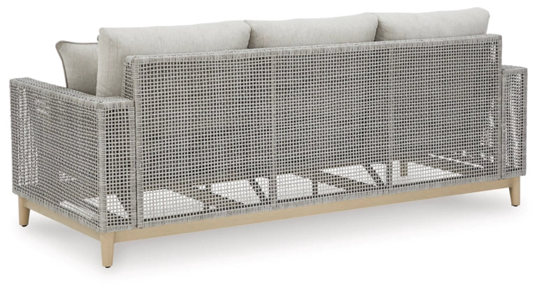 Seton Creek Gray Outdoor Sofa with Cushion