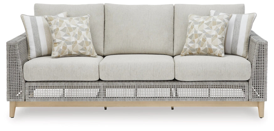 Seton Creek Gray Outdoor Sofa with Cushion
