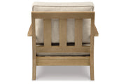 Clare View Beige Outdoor Loveseat and 4 Lounge Chairs -  Ashley - Lara Furniture