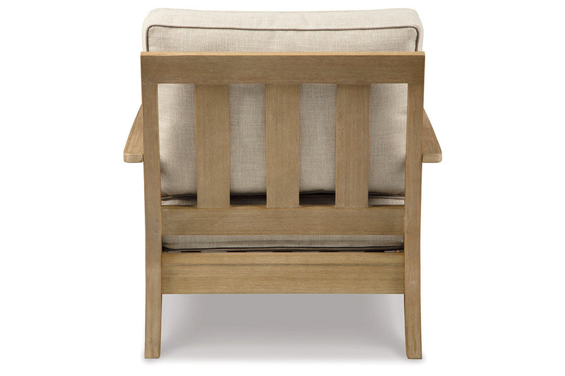 Clare View Beige Outdoor Loveseat and 4 Lounge Chairs -  Ashley - Lara Furniture