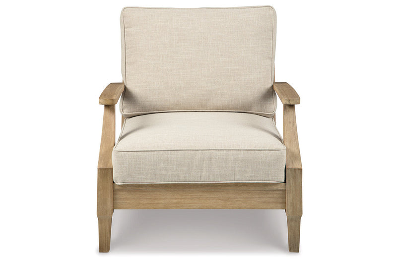 Clare View Beige Outdoor Loveseat and 4 Lounge Chairs -  Ashley - Lara Furniture