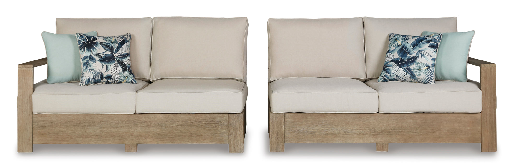 [HOT DEAL] Silo Point Right-Arm Facing/Left-Arm Facing Outdoor Loveseat with Cushion (Set of 2)