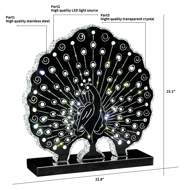 Peacock Silver Led