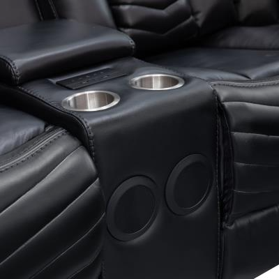 Zenith 3 Piece Black Power Reclining Sectional
