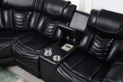 Zenith 3 Piece Black Power Reclining Sectional
