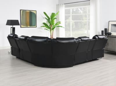 Zenith 3 Piece Black Power Reclining Sectional