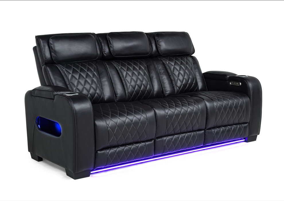 Polax Black Power Recliner Living Room Set