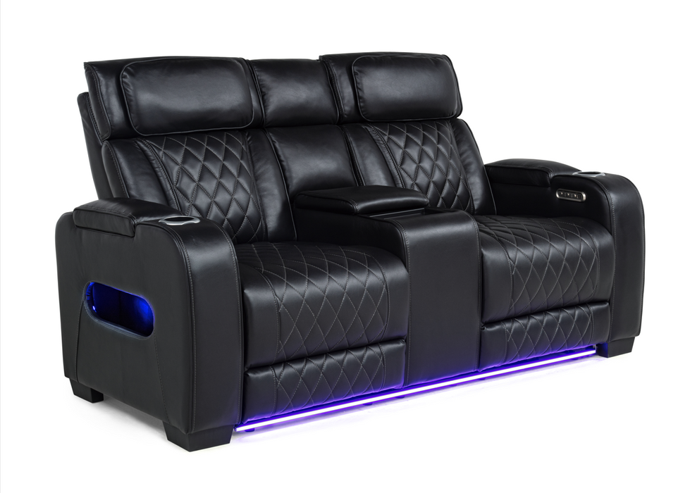 Polax Black Power Recliner Living Room Set