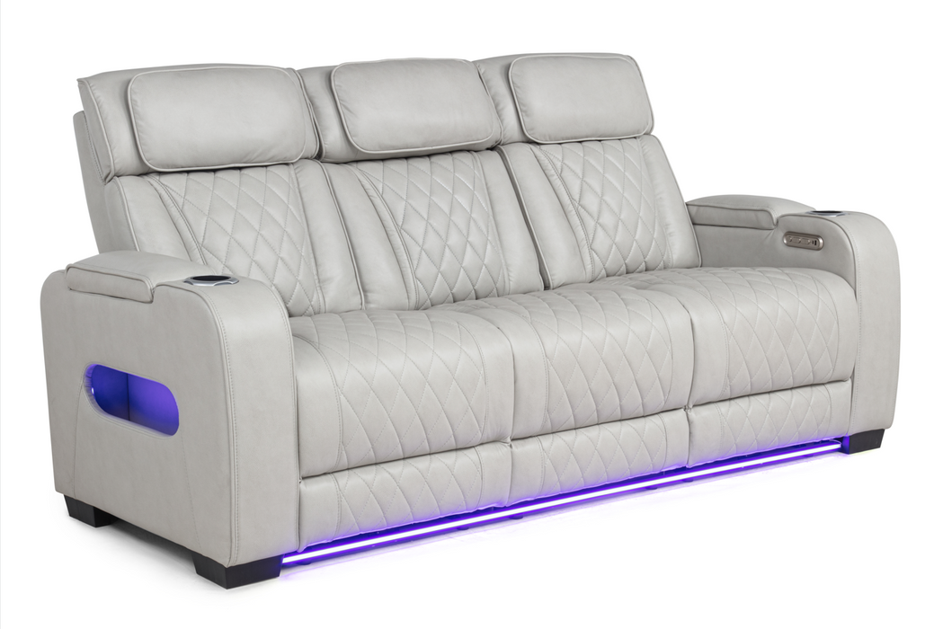 Polax Gray Power Recliner Living Room Set