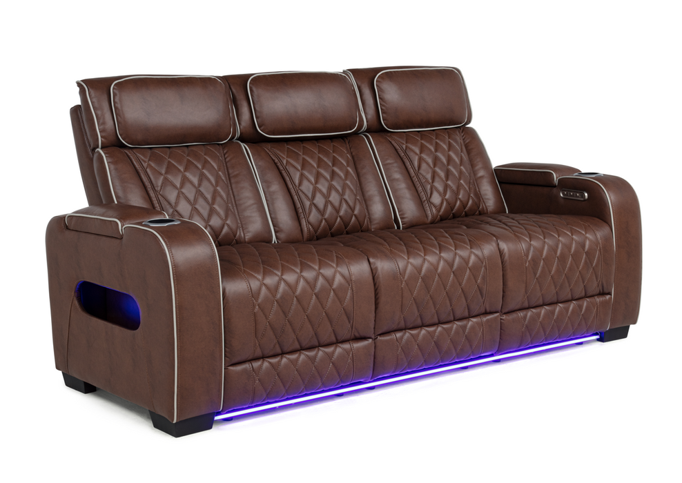 Polax Brown Power Recliner Living Room Set