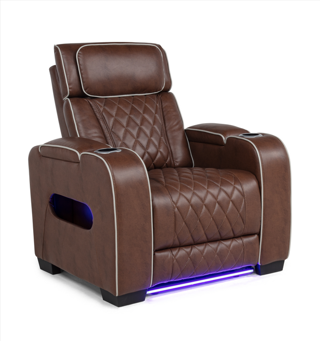 Polax Brown Power Recliner Living Room Set