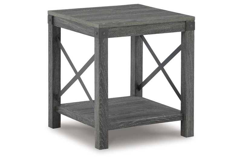 Freedan Grayish Brown Lift-top Coffee Table, 2 End Tables and Console -  Ashley - Lara Furniture