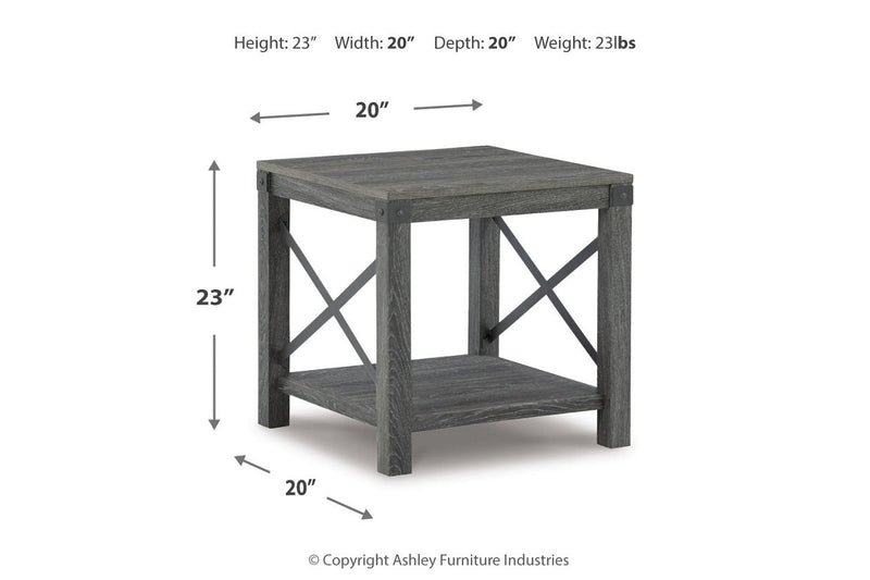 Freedan Grayish Brown Lift-top Coffee Table, 2 End Tables and Console -  Ashley - Lara Furniture