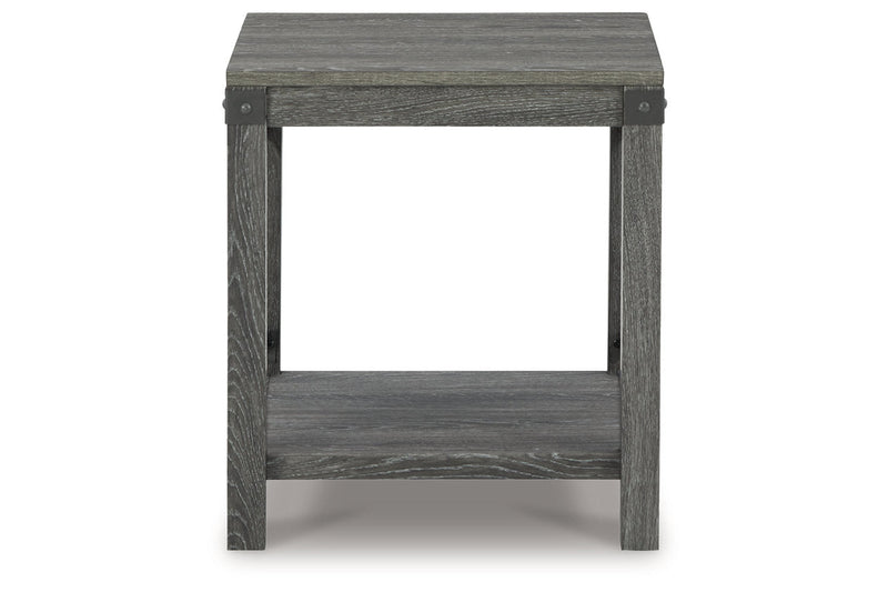 Freedan Grayish Brown Lift-top Coffee Table, 2 End Tables and Console -  Ashley - Lara Furniture