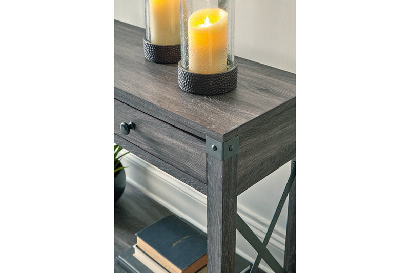 Freedan Grayish Brown Lift-top Coffee Table, 2 End Tables and Console -  Ashley - Lara Furniture