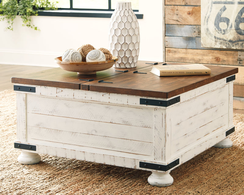 Wystfield White/Brown Coffee Table with 2 End Tables from Ashley - Lara Furniture