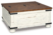 Wystfield White/Brown Coffee Table and 2 End Tables -  Ashley - Lara Furniture