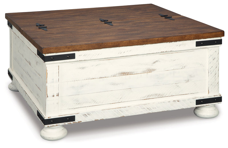 Wystfield White/Brown Coffee Table with 2 End Tables from Ashley - Lara Furniture