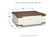 Wystfield White/Brown Coffee Table and 2 End Tables -  Ashley - Lara Furniture