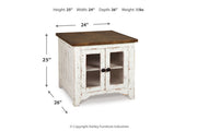 Wystfield White/Brown Coffee Table and 2 End Tables -  Ashley - Lara Furniture