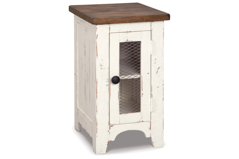 Wystfield White/Brown Coffee Table and Chairside End Table -  Ashley - Lara Furniture