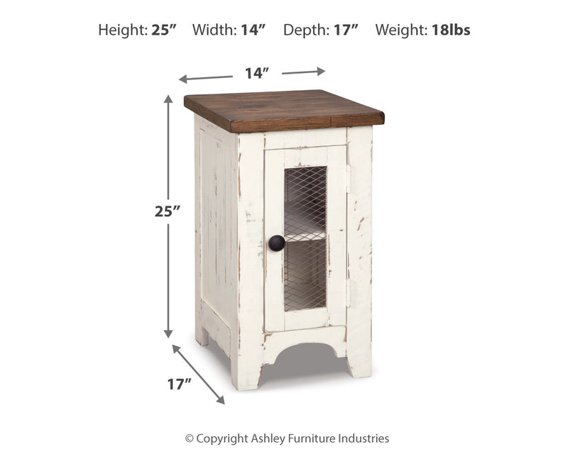 Wystfield White/Brown Coffee Table with 2 End Tables from Ashley - Lara Furniture