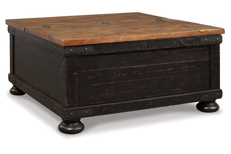 Valebeck Black/Brown Coffee Table and 2 Chairside End Tables -  Ashley - Lara Furniture