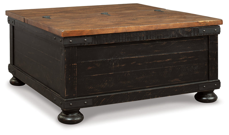 Valebeck Coffee Table with 2 End Tables in Black/Brown from Ashley - Lara Furniture