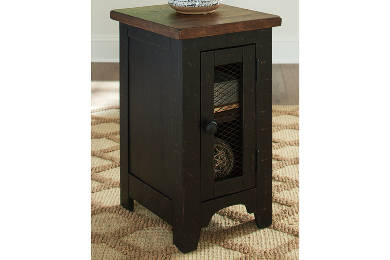 Valebeck Black/Brown Coffee Table and 2 Chairside End Tables -  Ashley - Lara Furniture