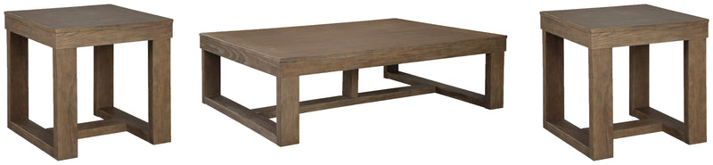 Cariton Coffee Table with 2 End Tables in Gray from Ashley - Lara Furniture